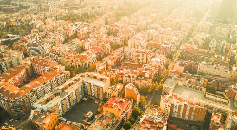 Vista aérea del ensanche
